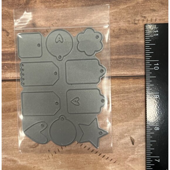 Clear Stamp Set With Dies For Card Making & Scrapbooking - Sentiments & Frames - Picture 4 of 9